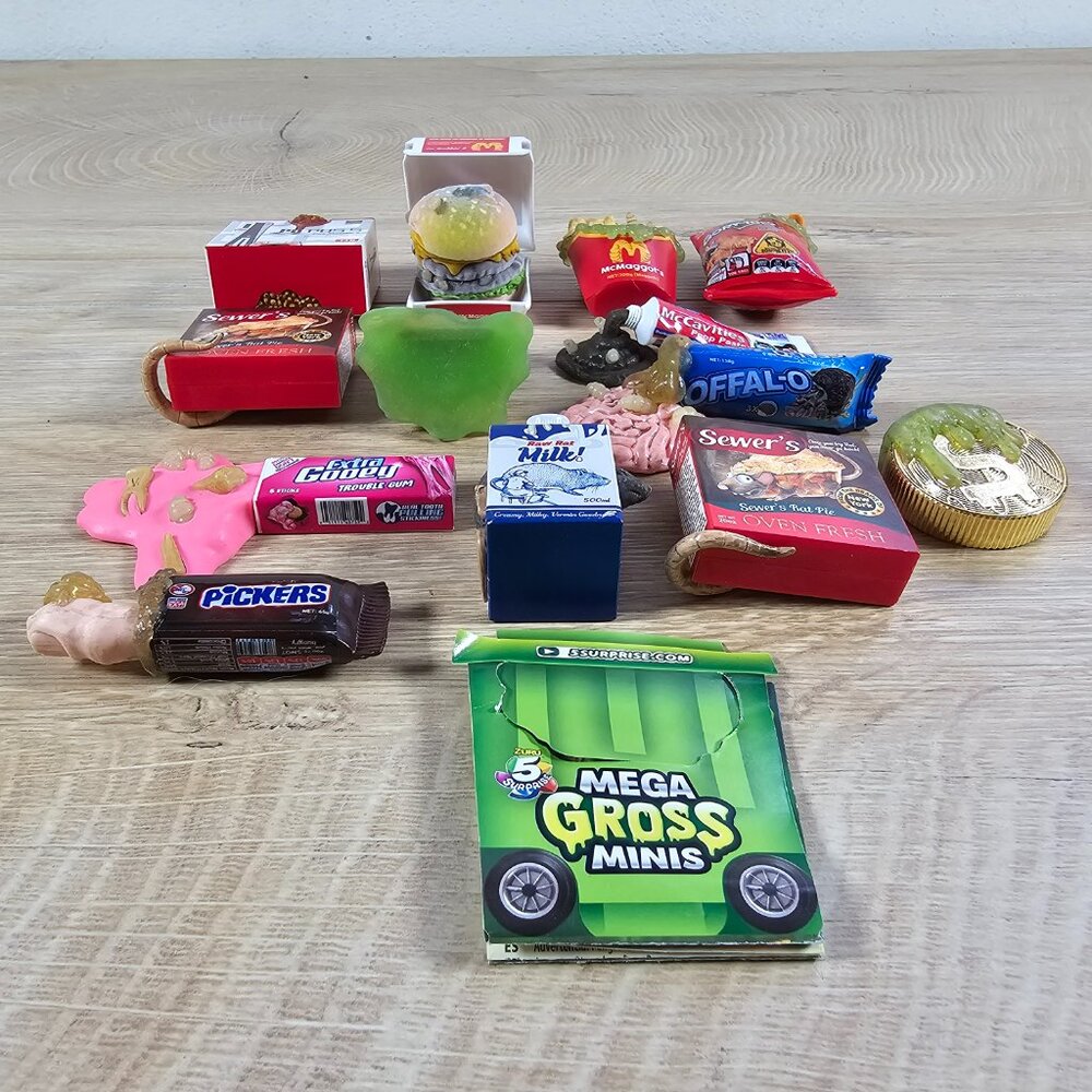 Zuru Mega Gross Minis Lot of 13 Raw Rat Milk Sik Tok Pickers McMaggots - Picture 11 of 13